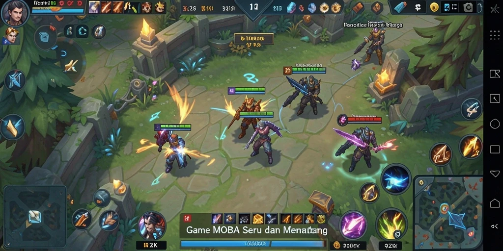 Tampilan gameplay seru di arena pertarungan 9ZK.