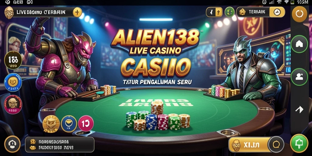Tampilan menarik dari permainan Live Casino di ALIEN138.