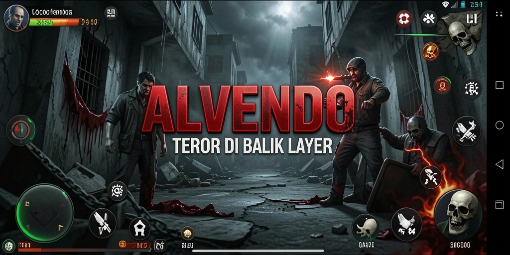 Gameplay menyeramkan ALVENDO dengan suasana yang mencekam dan menegangkan.
