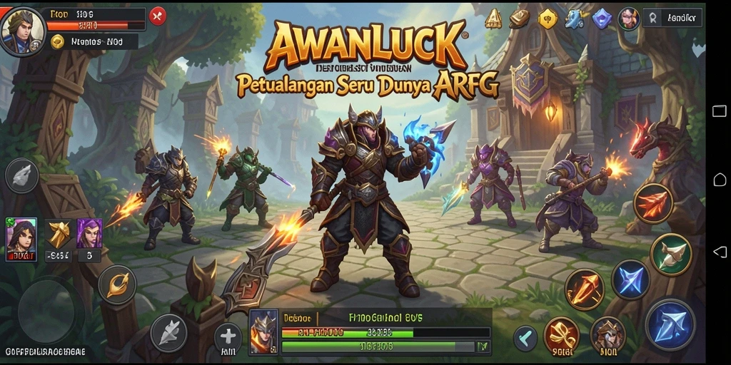 Tampilan imersif dari gameplay ARPG AWANLUCK yang mendebarkan.
