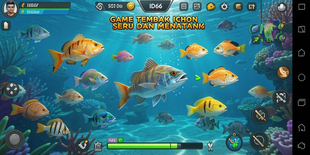 Gameplay menarik saat menembak ikan dalam ID66.