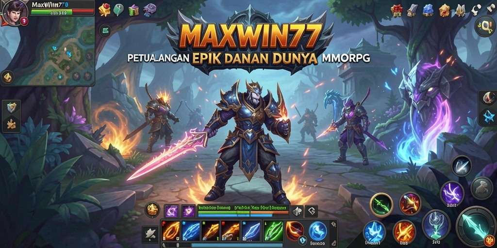 Tangkapan layar gameplay MAXWIN77 yang menunjukkan pertarungan epik.
