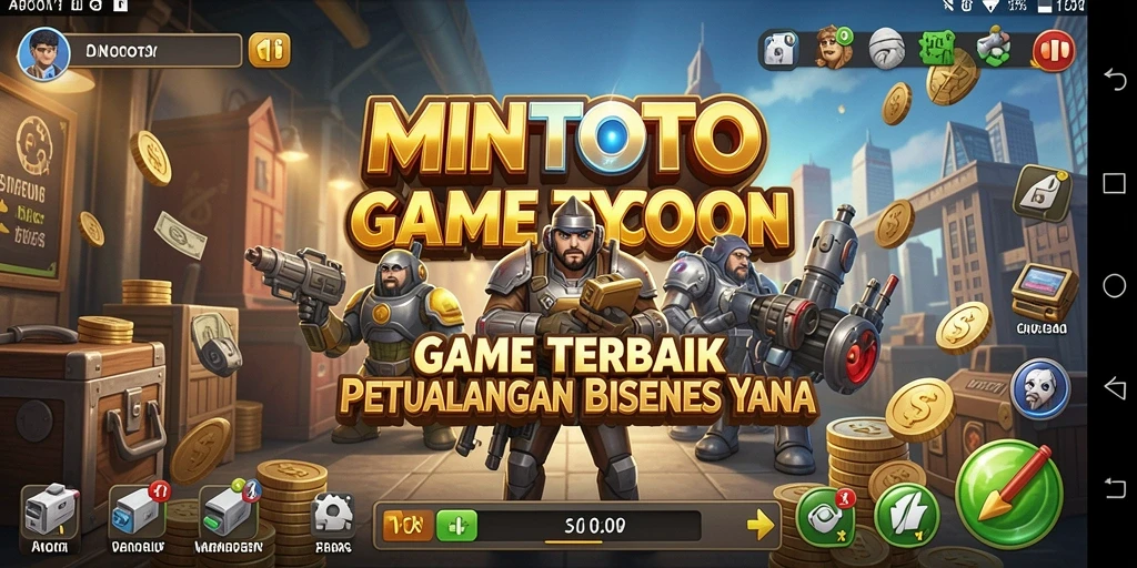 Screenshot gameplay MINTOTO yang menampilkan pengelolaan bisnis.