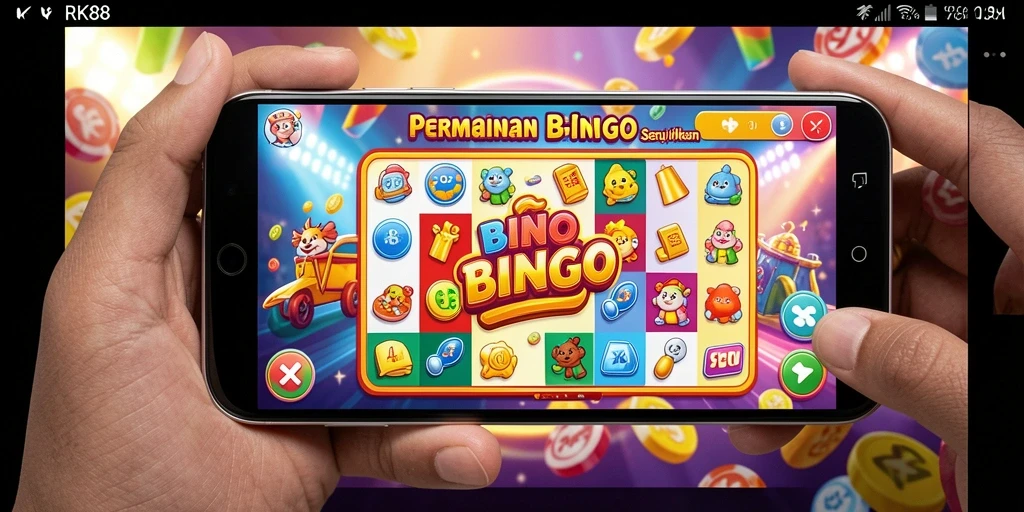 Screenshot gameplay RK88 menampilkan keseruan permainan Bingo yang interaktif.