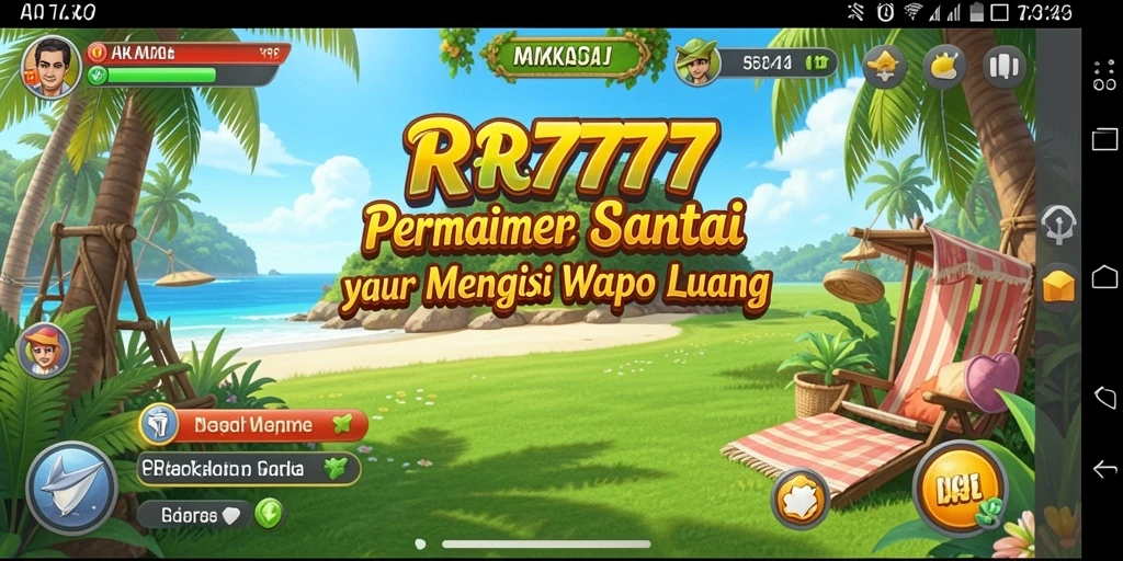 Tampilan gameplay RR777 yang menenangkan dan penuh warna.