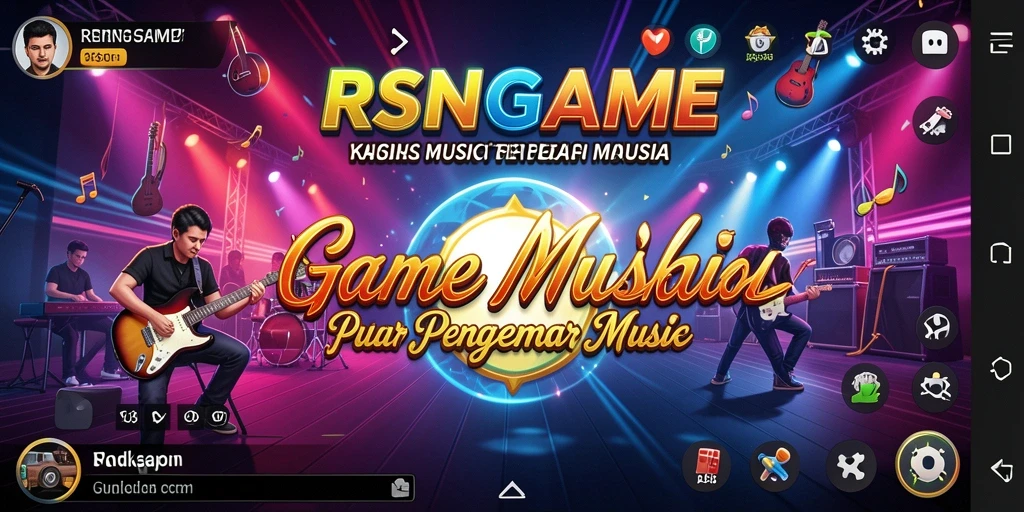Tampilan gameplay RSNGAME yang menarik dan interaktif dengan musik.
